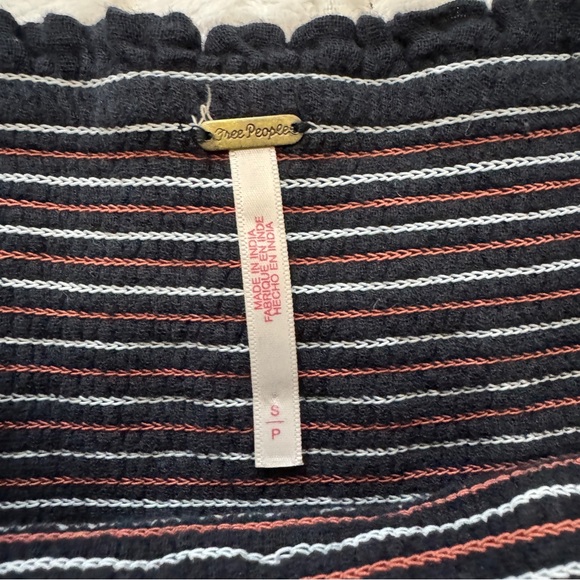 Free People Small Dahlia Black Floral Smocked Midi Maxi Dress ~ Boho Peasant - Picture 10 of 11